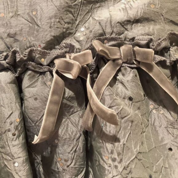 TCP Girls Gray Crinkle Satin & Sparkle Skirt Size 6X/7 Adj. Waist Christmas - Picture 5 of 8